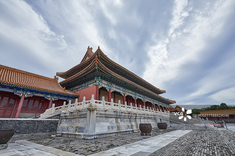 北京故宫紫禁城太和门图片素材