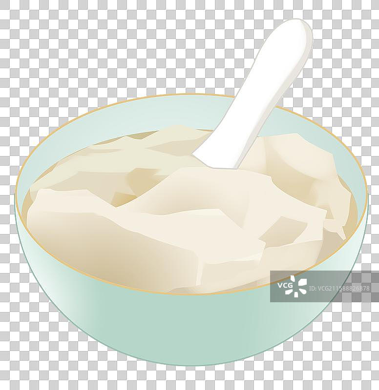 美食食物食材饮食健康甜品豆腐佬豆腐花吃东西卡通插画图片素材