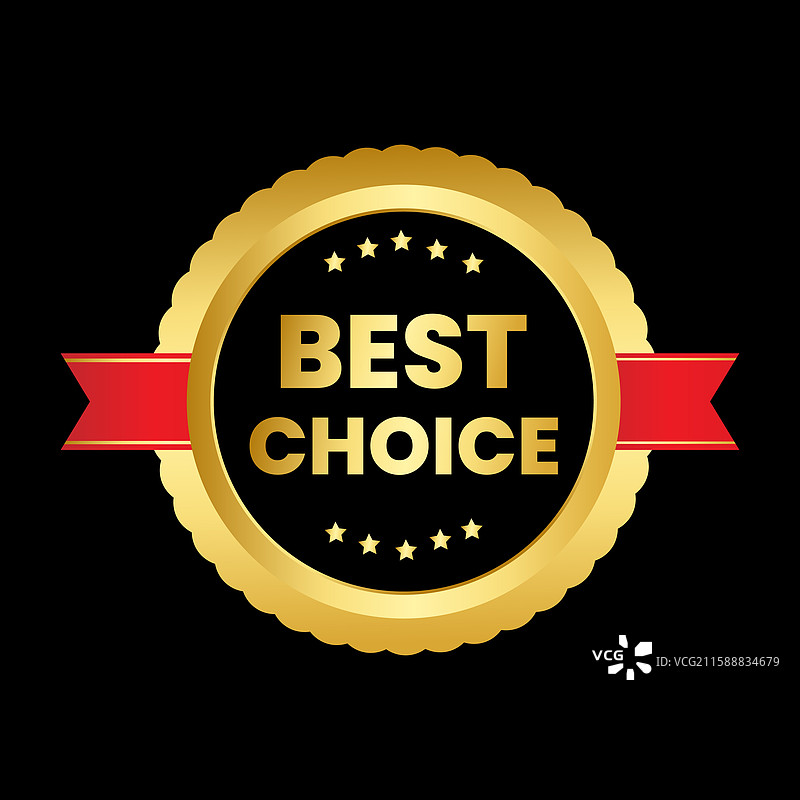 最佳选择金色标签徽章和光泽M图片素材