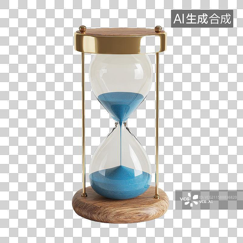 【AI数字艺术】蓝色沙漏计时器图片素材