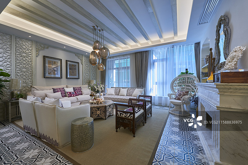现代住宅客厅图片素材