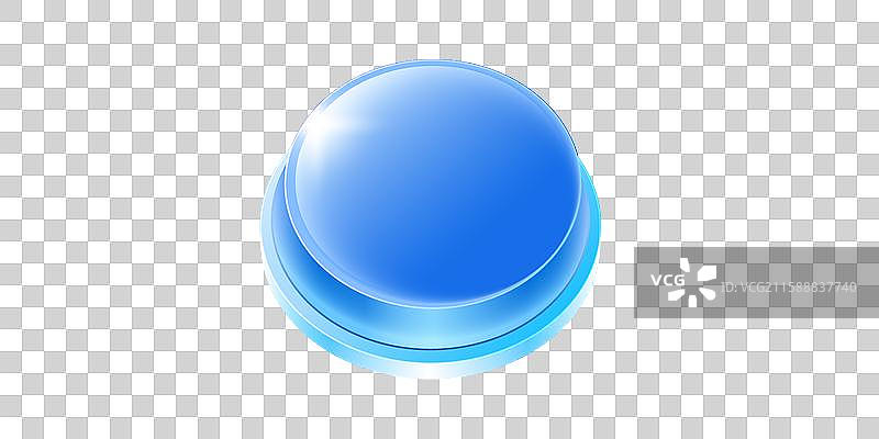 蓝色按钮元素图片素材