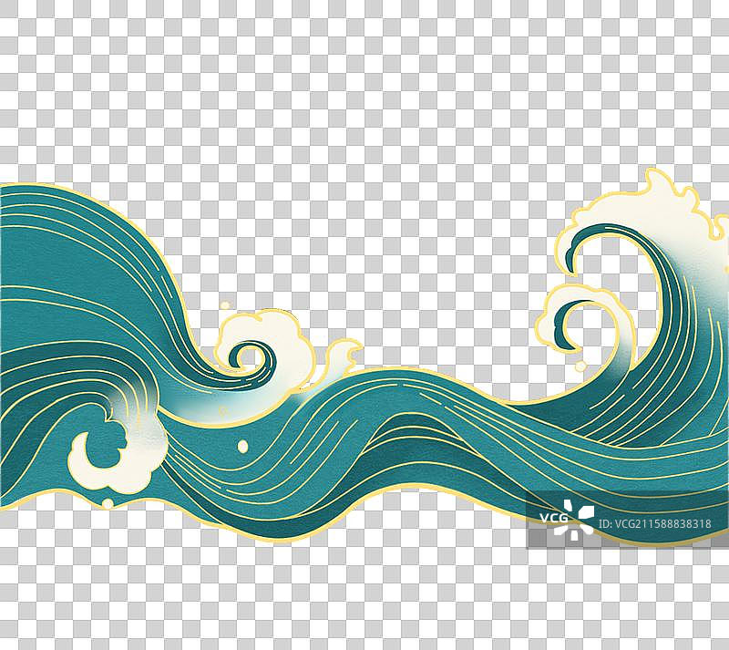 碧绿的波浪图片素材