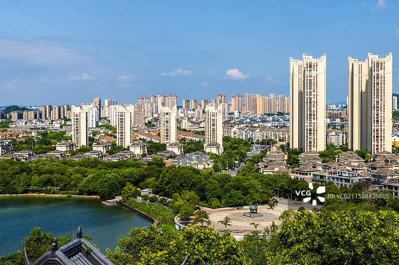 镇江城市风光（摄于北固山北固楼）图片素材