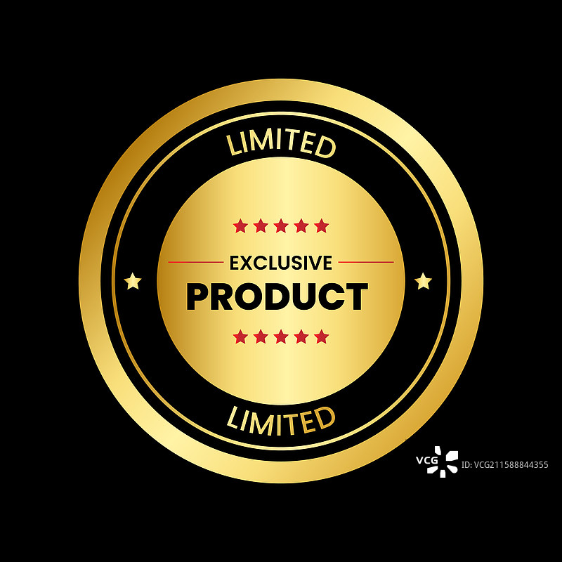 独家产品金色标签和黑色包图片素材