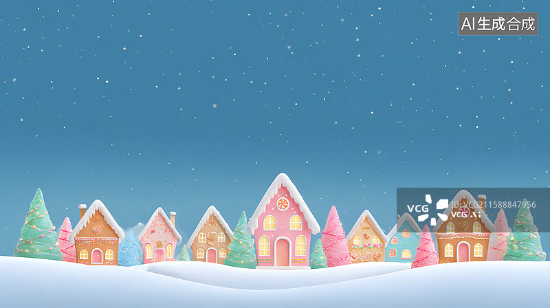 【AI数字艺术】冬日童话插画图片素材