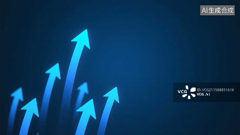 【AI数字艺术】蓝色背景上的蓝色箭头符号背景图片素材