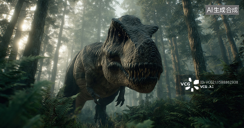 【AI数字艺术】霸王龙特写背景图图片素材