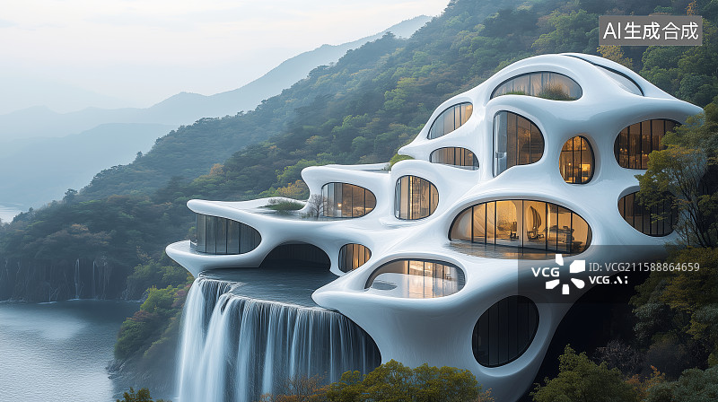 【AI数字艺术】现代艺术中心建筑空间图片素材