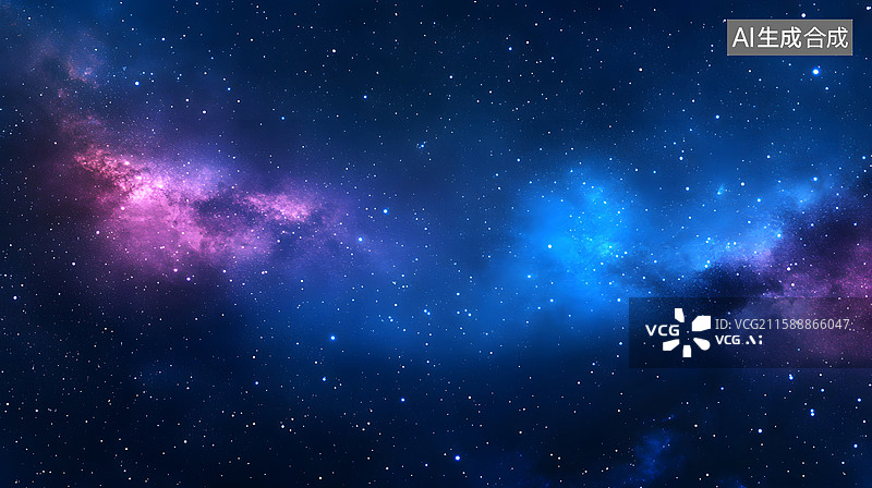 【AI数字艺术】深邃宇宙中的璀璨星团与星云图片素材