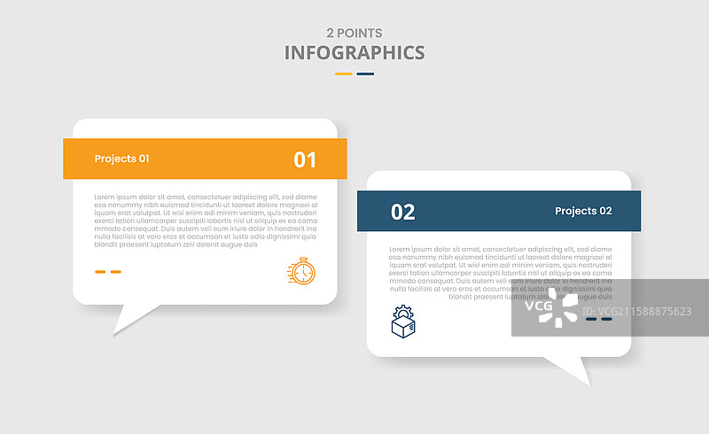 用于信息图表的两点比较图片素材