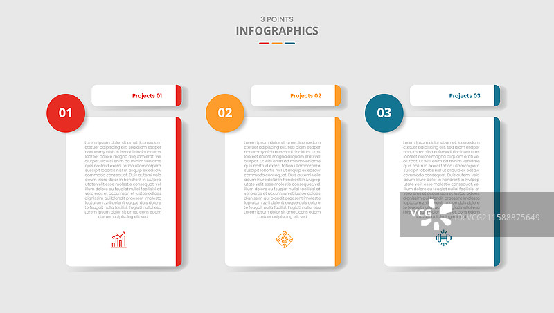 创意表格的三点模板信息图图片素材