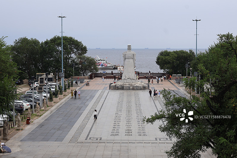 人文风光-河北秦皇岛-秦皇求仙入海处广场图片素材