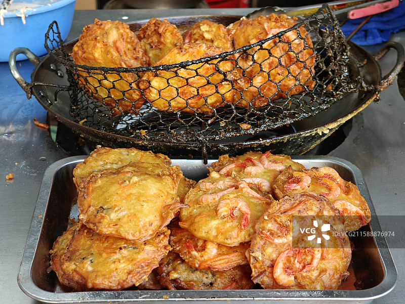 厦门美食扫街之海蛎饼+虾饼图片素材