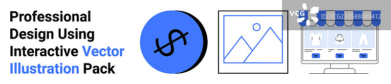 电子商务店面设计工具包图片素材