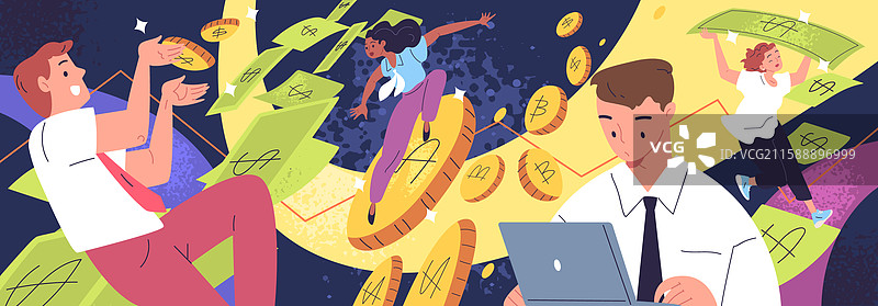 富有投资者概念，富人投资资金图片素材