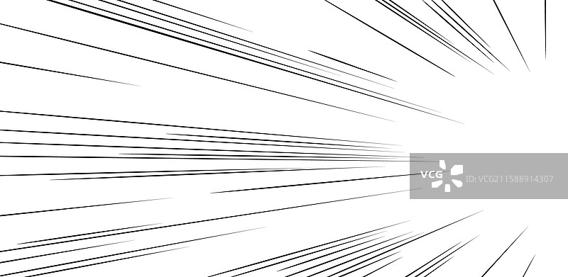 白色背景上的动漫速度线图片素材