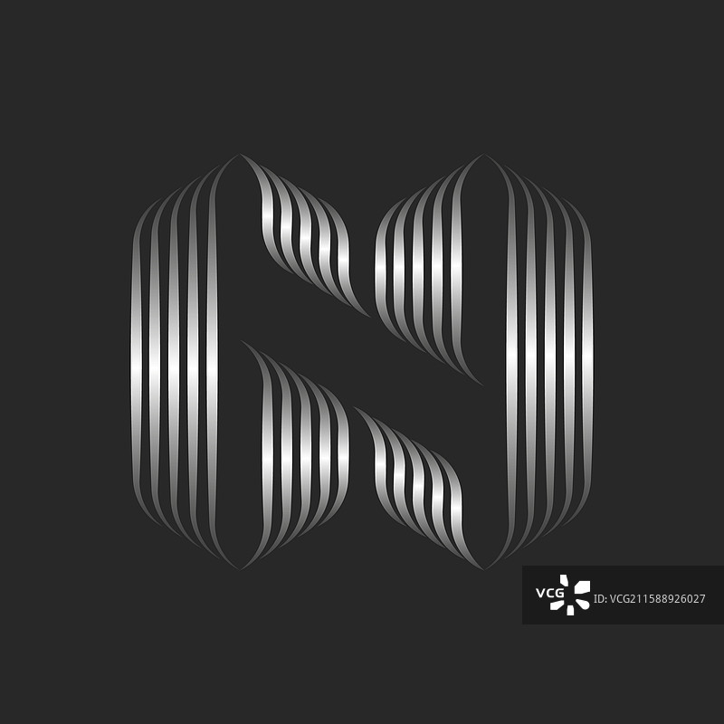 光滑的金属平行线和几何图形图片素材