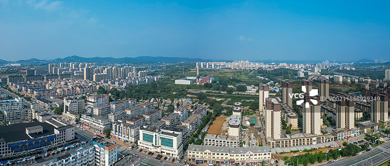 大连市 旅顺口区 新城大街 东鸡冠山 火石岭 航拍图片素材