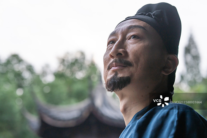 宋代古人文人看向远方图片素材