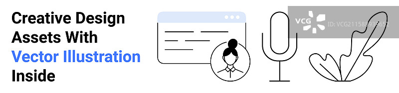 创意设计元素，展示浏览器窗口图片素材