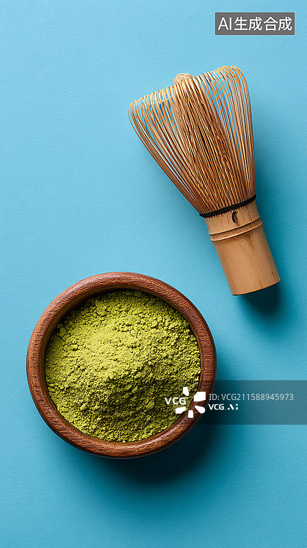 【AI数字艺术】抹茶与茶筅图片素材