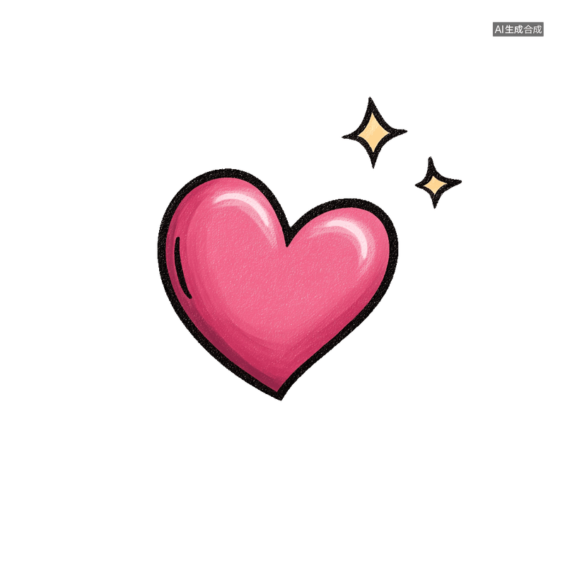 【AI数字艺术】红色爱心gif动图透明背景图片素材