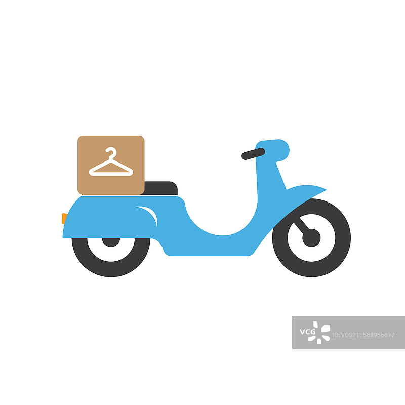 蓝色滑板车图标图片素材