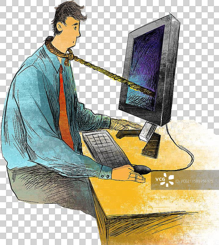 元素：电脑，陷阱，绳索，圈套，诈骗图片素材