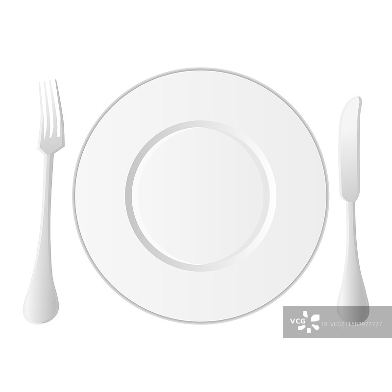 盘子、勺子、叉子、餐具图片素材