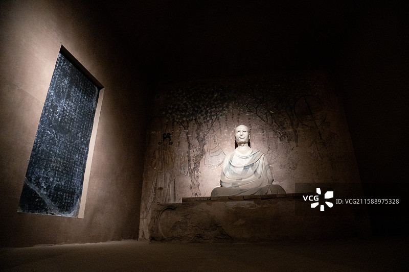 敦煌文化艺术大展 莫高窟第017窟 敦煌藏经洞 晚唐 河西都僧统洪辨影堂图片素材