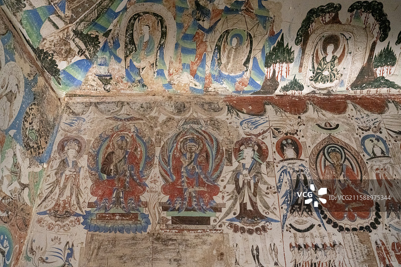 敦煌文化艺术大展 莫高窟第285窟 西魏图片素材