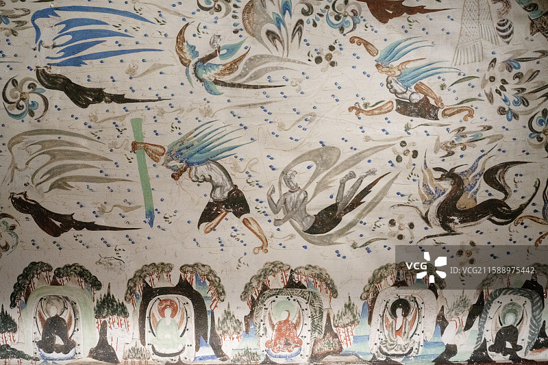 敦煌文化艺术大展 莫高窟第285窟 西魏图片素材