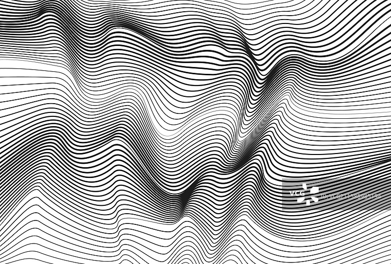 黑白线条科技背景曲线涂鸦图片素材