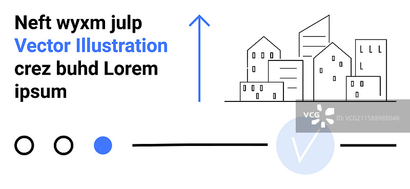现代建筑的扁平设计城市景观图片素材