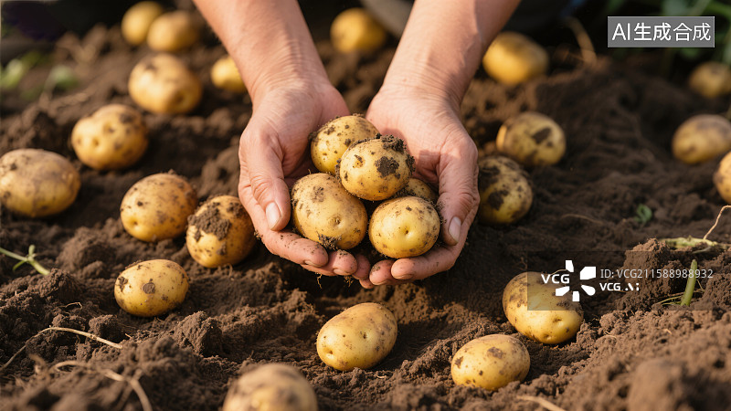 【AI数字艺术】丰收喜悦的田园景象图片素材