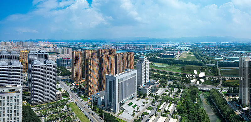 营口市 鲅鱼圈区 辽东湾 月亮湖 港口 航拍图片素材