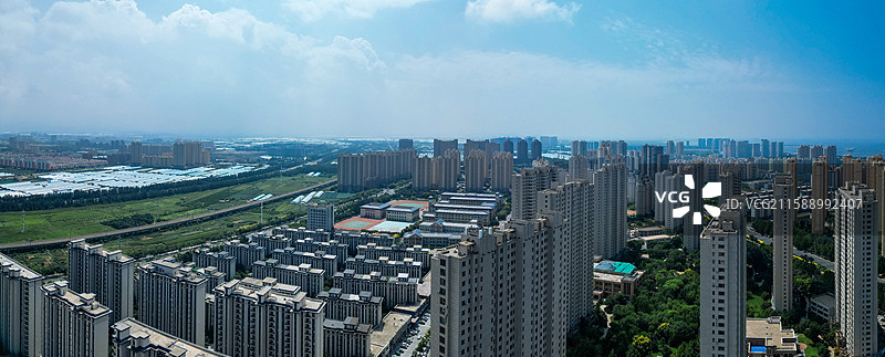 营口市 鲅鱼圈区 辽东湾 月亮湖 港口 航拍图片素材