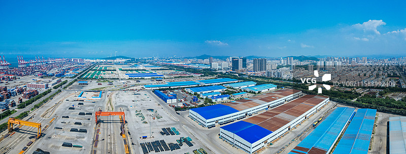 营口市 鲅鱼圈区 辽东湾 月亮湖 港口 航拍图片素材