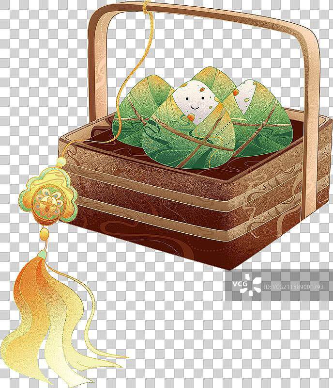 粽子、篮筐、端午节、吊坠图片素材