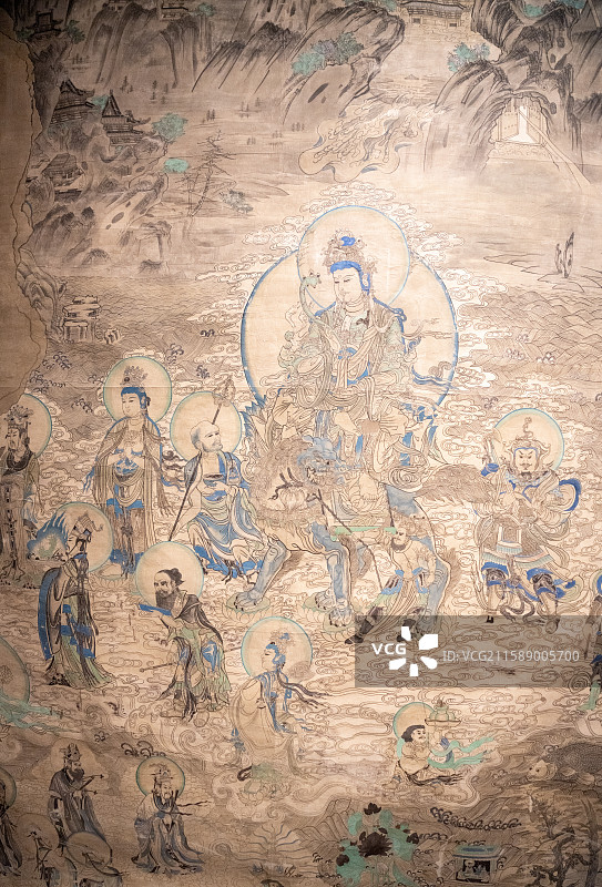 敦煌文化艺术大展 榆林窟第3窟 唐代 普贤变窟图片素材