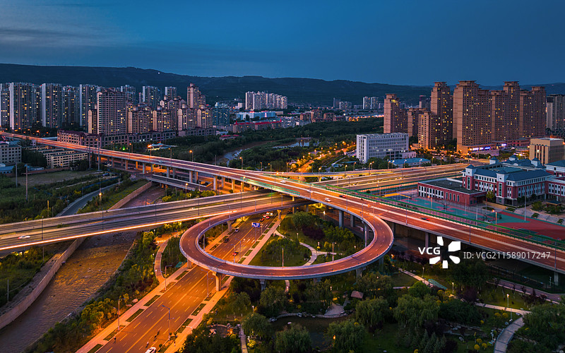 西宁湟水河立交桥图片素材