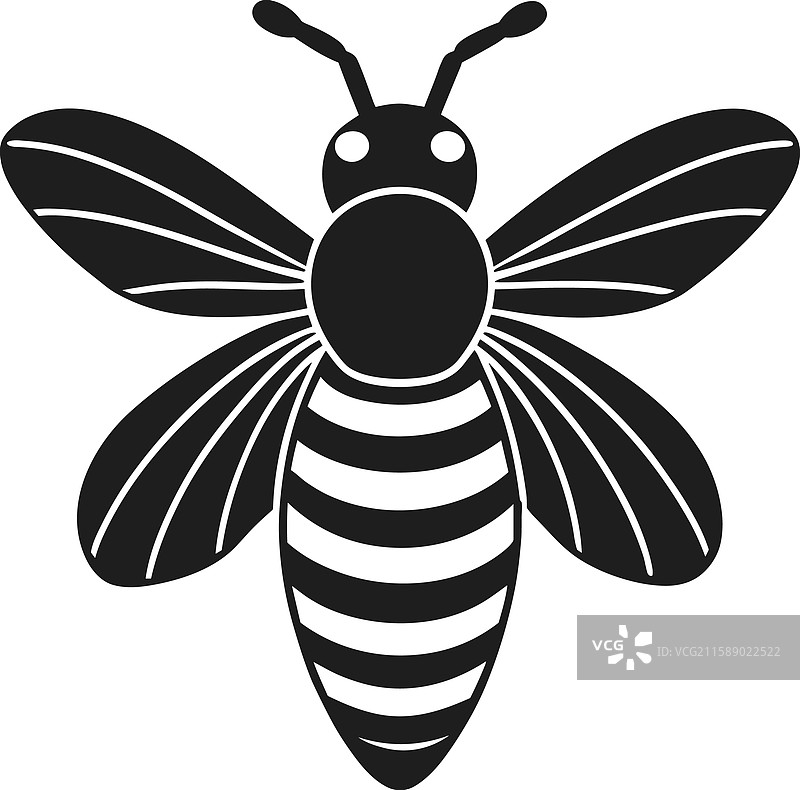 黑色剪影蜜蜂 - 优雅的春天和图片素材