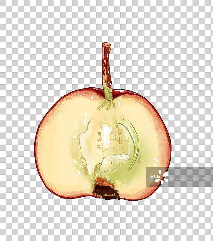 切开的山楂插画免扣素材图片素材