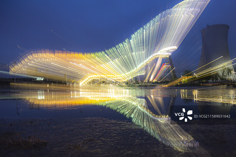 水晶鞋一般的北京冬奥会首钢滑雪大跳台图片素材