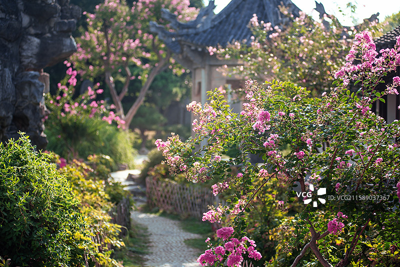 河南省南阳市邓州市花洲书院 百花洲图片素材