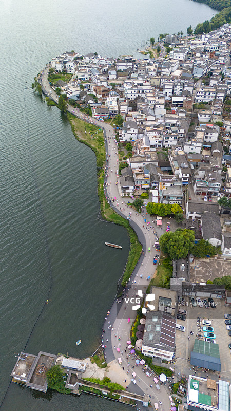 洱海s湾航拍图片素材