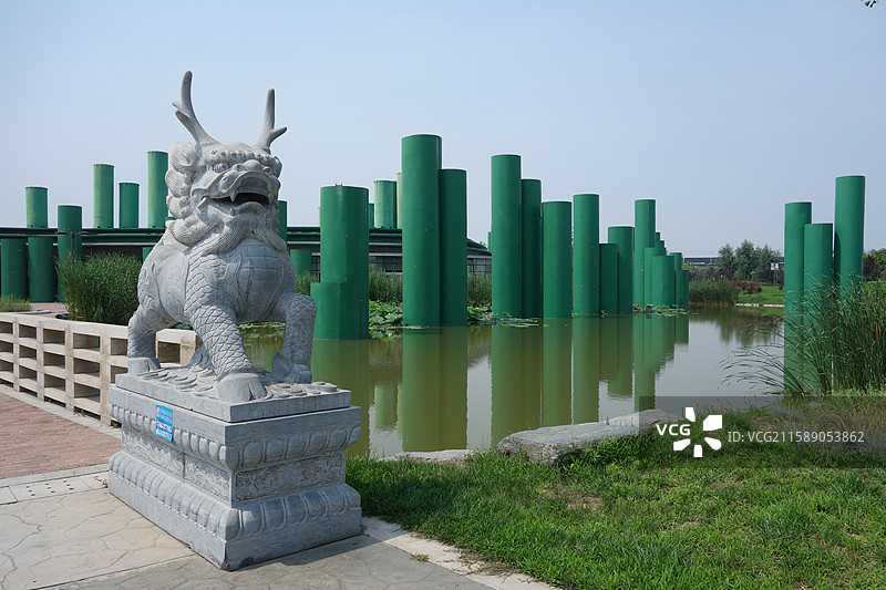 陕西省西安市浐灞湿地公园图片素材