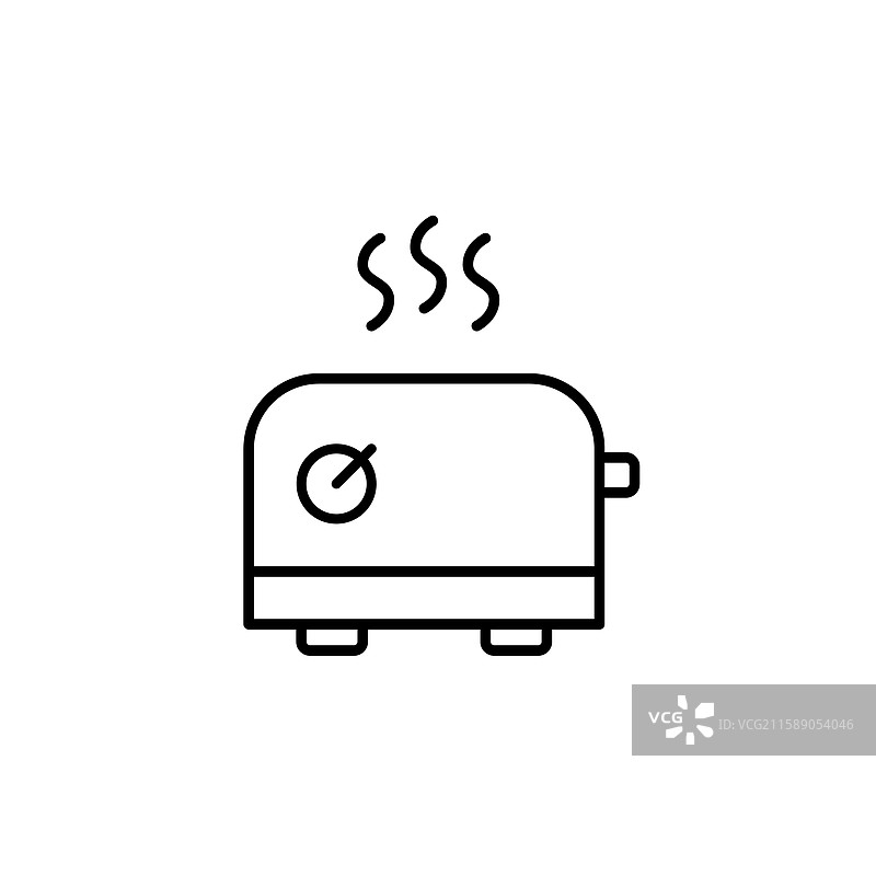 带热波的烤面包机厨房电器图片素材