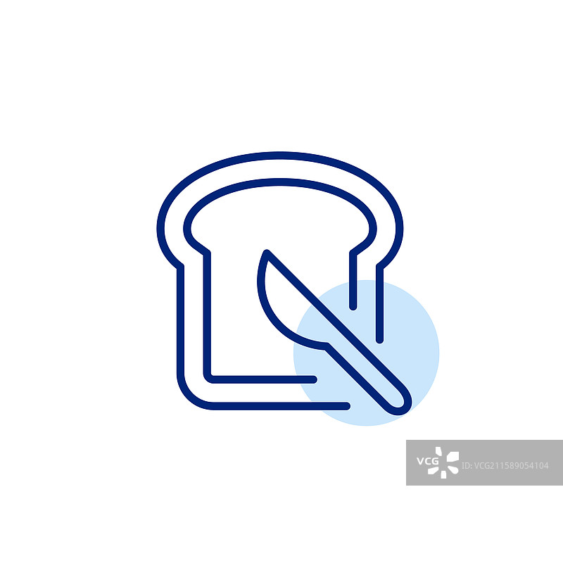 烤面包和刀具，早餐用花生酱图片素材